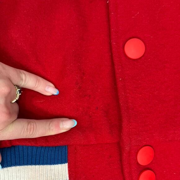 Vintage Philly Stars Red Blue Baseball Negro Leagues Wool Letterman Jacket 6XL - Picture 7 of 14
